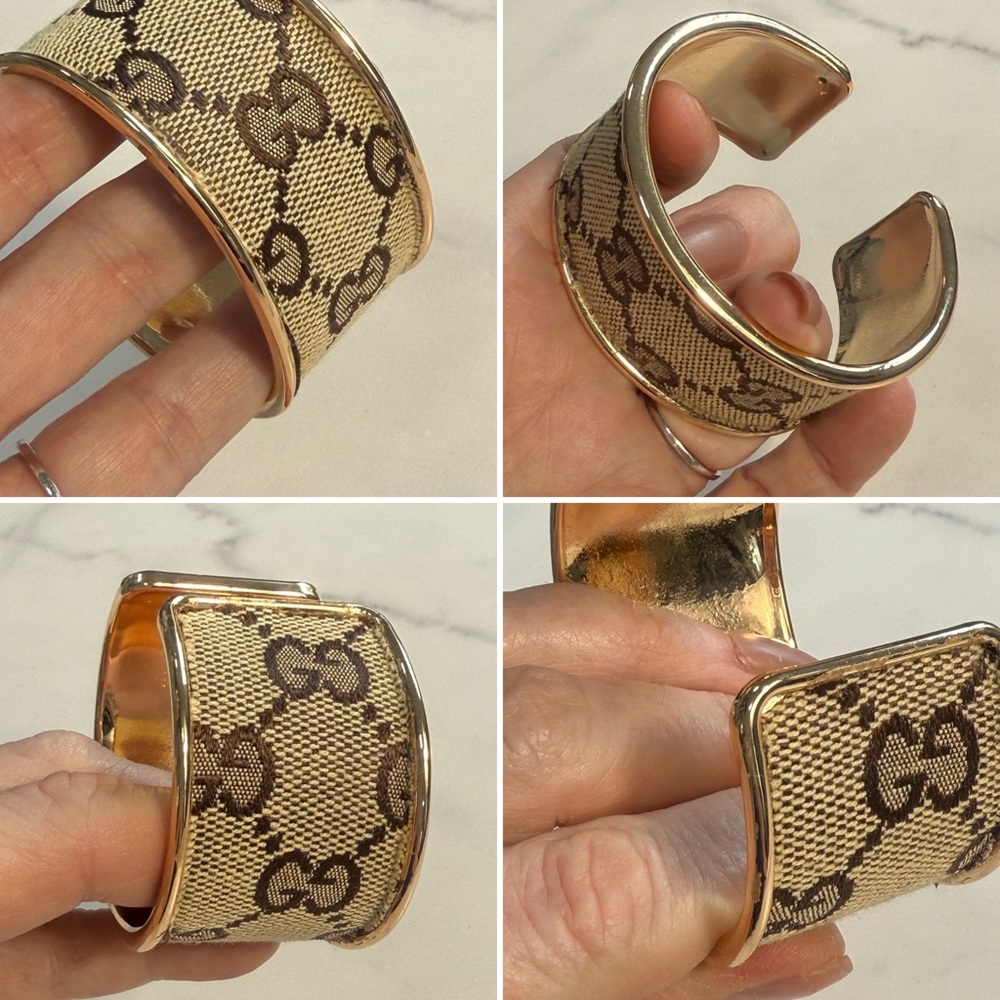 upcycled repurposed bracelet from authentic GUCCI bag